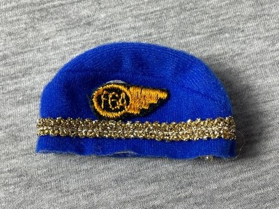 Faerie Glen Airlines blaue Kappe Uniform Mütze Flug Kabinenbegleiter passt 12'' Puppe