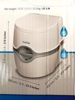 Thetford 92306 Porta Potti 565E (Elektric) Tragbare Toilette Weiß Grau 448 x 3