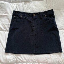 Vineyard Vines Navy Corduroy Mini Skirt Stretch Pockets Whale Academia core 8