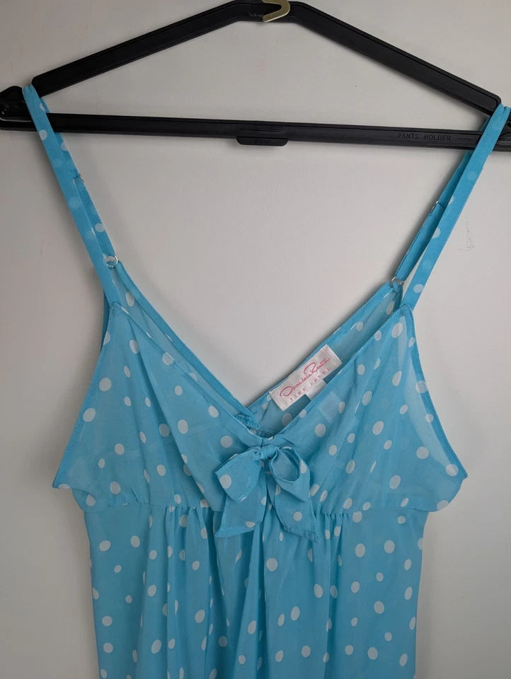 Oscar de la Renta Pink Label Sz M Baby Doll Nightie Nightgown Adjustable Straps - Image 2 of 4