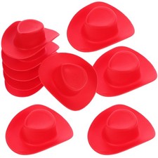 10 Pcs Cowboy Hat Toys Cowgirl Hats Craft Plastic Mini for Crafts