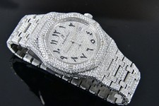 Audemars Piguet Royal Oak 41mm Steel Watch Iced Out 28 TCW Diamonds 15400ST 7