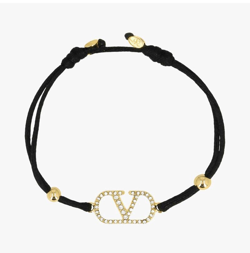 Valentino Gara V Logo Cotton Bracelet 150656737 thumbnail 2