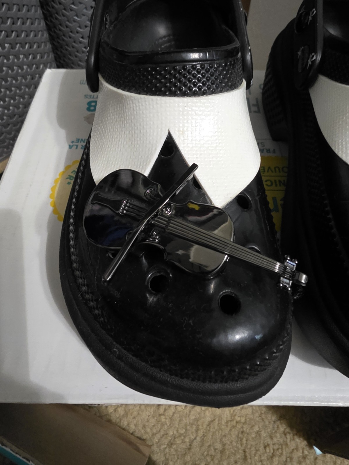 Wednesday Addams Stomp Clogs Crocs Black Platform Slingback image 4