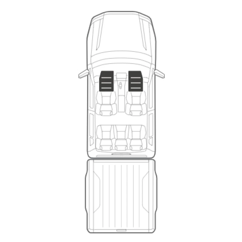 Huskyliners 18201 Pair of Black Front Floor Mats for 07-13 Sierra Silverado 1500 - Image 2 of 4