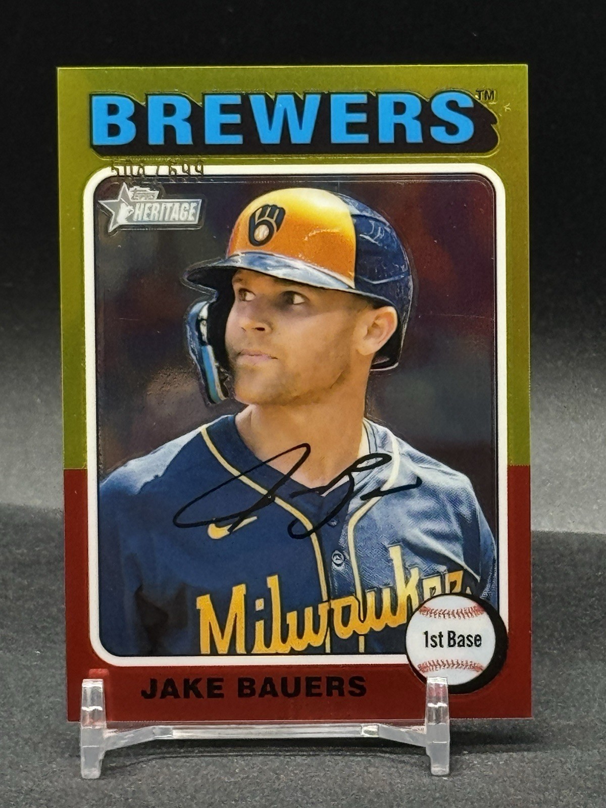 2024 Topps Heritage High Number Jake Bauers Chrome 699 Brewers #539