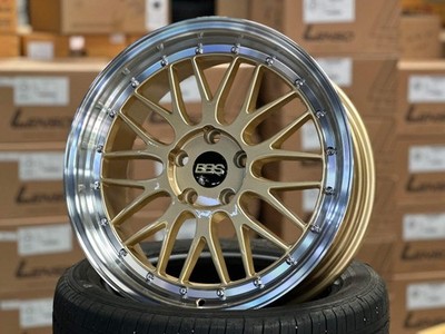 New 18X8 ET38 BBS LM Design Rim (4 wheel) Gloss Gold 5X114.3 Honda