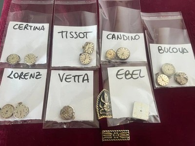 Uhrwerk Uhren Certina-Tissot-Candino-Lorenz-Vetta-Bulova 13 St Ersatzteil