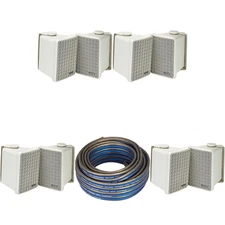 Kicker (4 Pair ) KB6B 2-Way Full Range Indoor Outdoor Speakers (Pair) Weather...