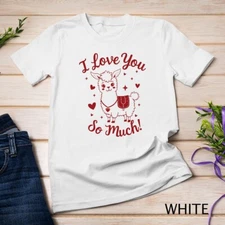 Llama Love A Heartfelt Valentine's Day Design Funny T-Shirt Unisex T-shirt