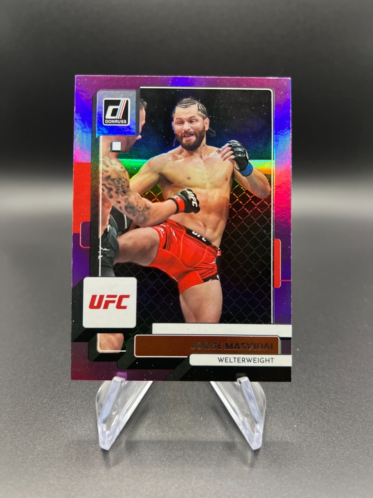 2022 Donruss Optic UFC JORGE MASVIDAL Purple Prizm - #79