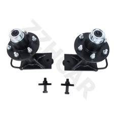 6x 5.5 New Lug Superior Shipping Container Wheels, Bolt-on Spindle Kit portable