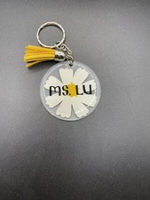 Custom Name Keychain With Flower