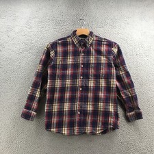 RidgeCut Button Up Long Sleeve Shirt Mens Medium Multicolor Plaid Cotton