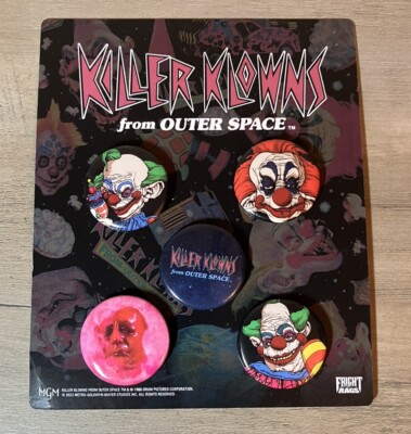 New Killer Klowns From Outer Space 5 Button Pin Set Fright Rags Exclusive Pizza
