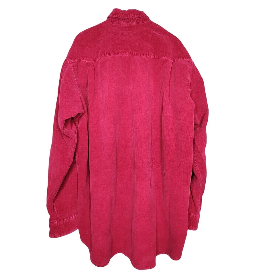 Camisa De Colección Bugle Boy Pana Para Hombre 2XLT Borgoña Manga Larga Con Botones Foto 4 de 4