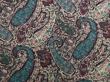 Liberty Tana Lawn vintage new remnants x 2 'Bourton' in Green 22 x 20 cm