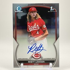 2023 Bowman Draft - Chrome Prospect Autographs Rhett Lowder #CDA-RLO (AU, RC)