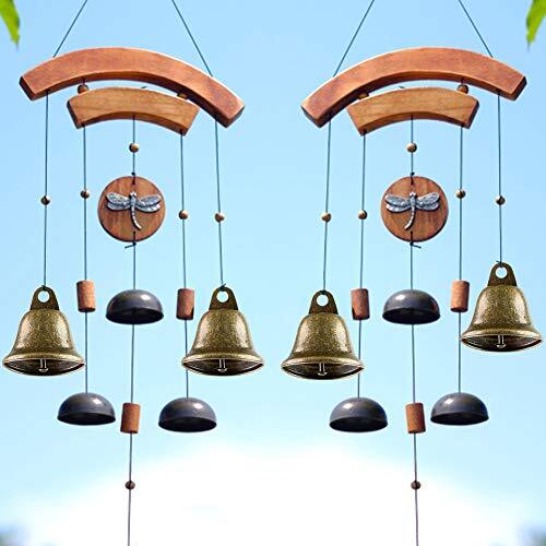 16 Pack Bronze Bells with Spring Hooks Hanging for Wind Chimes ...