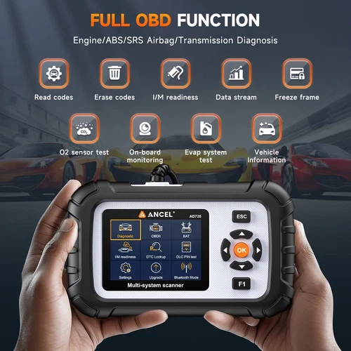 Check Engine ABS SRS Transmission OBD2 Scanner Car Diagnostic Tool Code Reader - Picture 4 of 13
