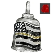 GREMLIN Motorcycle BELL THIN GOLD LINE FLAG w/ RED BAG FITS HARLEY MOTORCYCLE