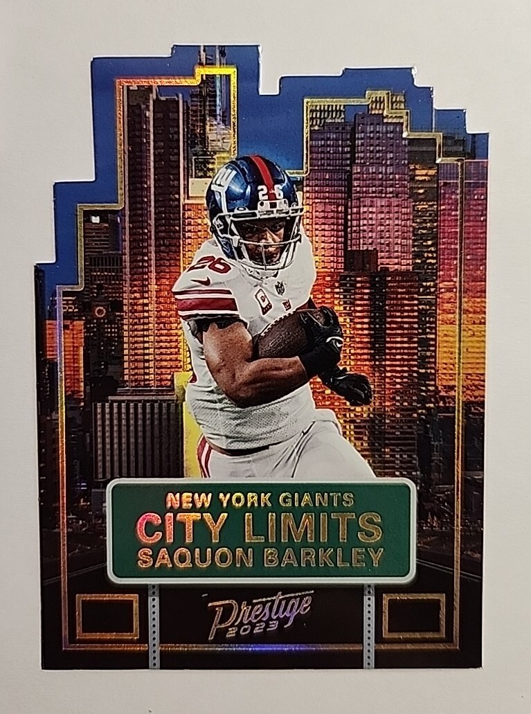 2023 Prestige City Limits SAQUON BARKLEY CL-9 Case Hit SSP New York Giants