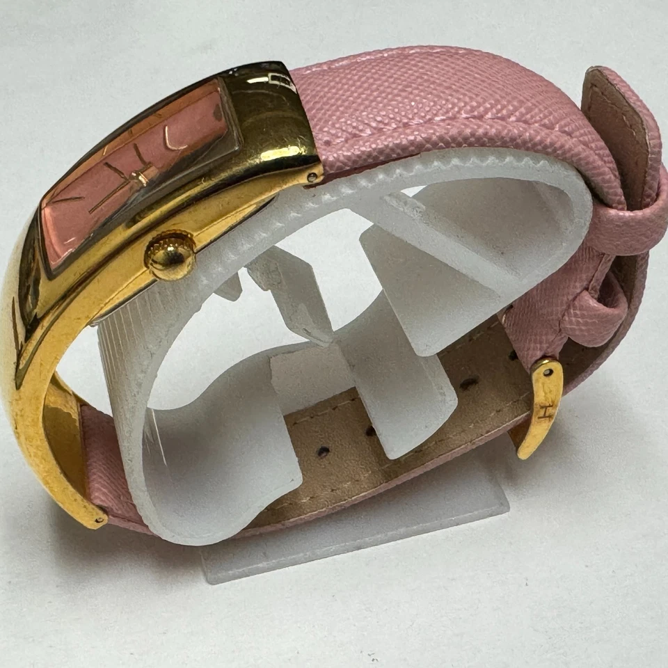 Кварцевые женские часы Halston 30 м золотистый розовый кожаный японский новый аккумулятор - Изображение 4 из 4