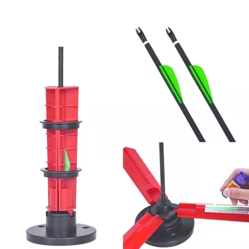 Arrow Fletching Jig Cylindric Feather Stickers Archery Hunting Vanes Tool - Picture 2 of 14