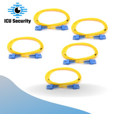 LOT of 5-10M Single Mode Fiber Cable SC/UPC to SC/UPC Duplex 9/125 m 2.0 mm OFNR