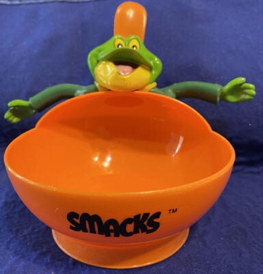 Vtg Kellogg's Cereal Bowl Smacks Frog Team Tony Breakfast Bunch Dish Collectible