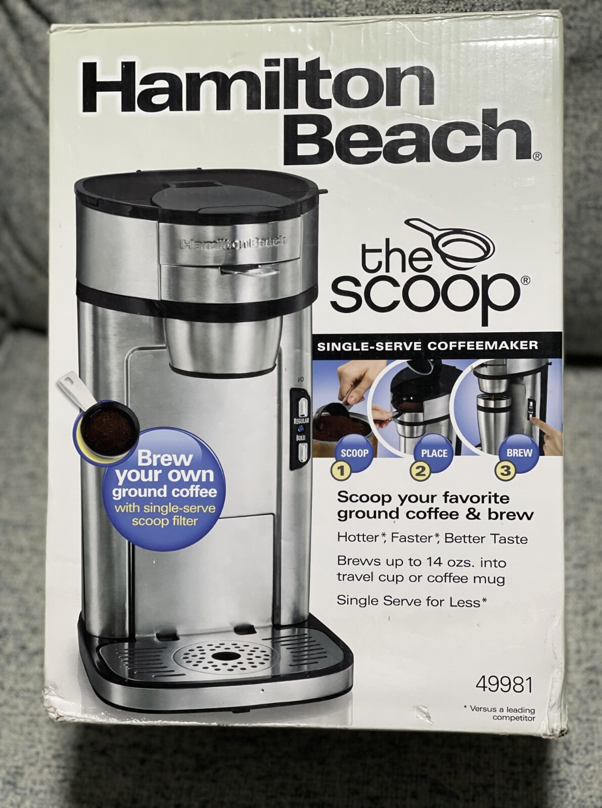 Hamilton Beach The Scoop Single Serve Coffee Maker Stainless Steel