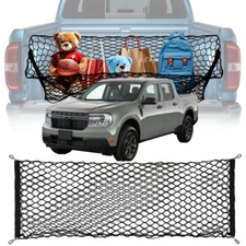 For Ford Maverick Rear Truck Bed Cargo Net Elastic Storage Mesh Adjustable &Hook