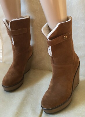 MAX&Co. suede leather ankle boot by Max Mara Woman, brown, IT 40 US 9 UK 7