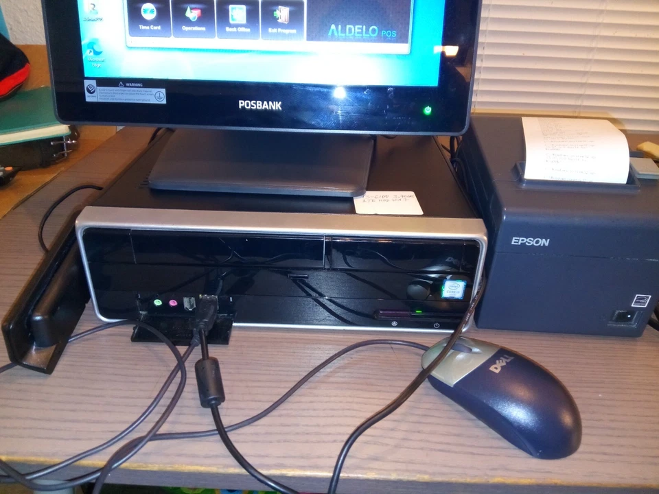 ALDELO POS RESTAURANT WITH COMPUTER ,MONITOR TOUCH,PRINTER RECEIPT, CARD SCANNER - Image 3 of 4