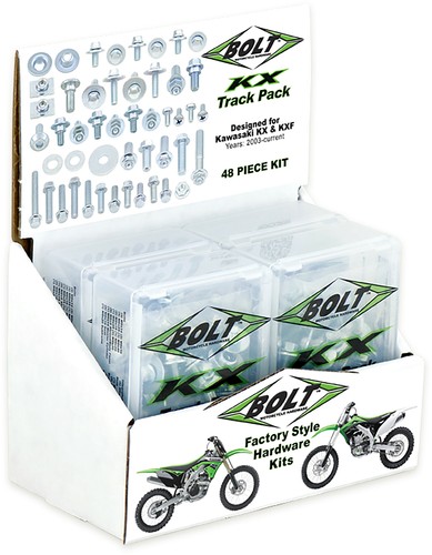Bolt KX Track Pack Hardware Kit 6 Pack Kawasaki KX KXF 125-450 2014-6KXTP