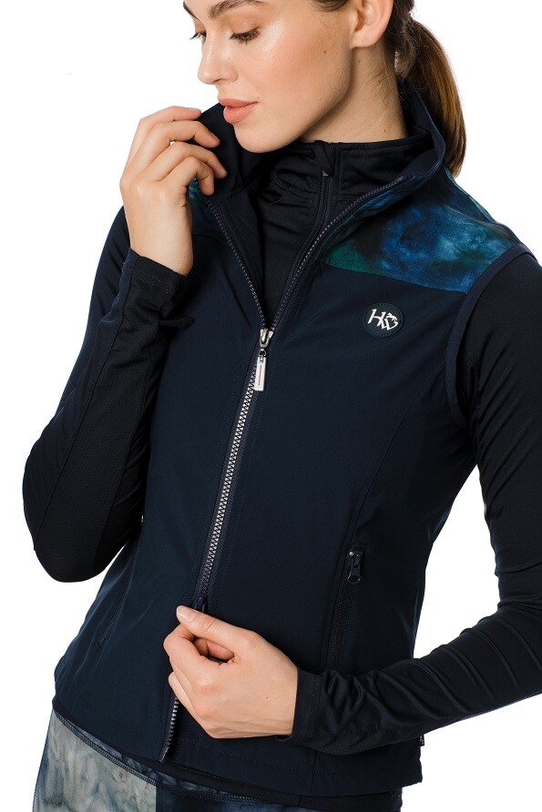 Horseware Ladies Carrie Riding Gilet - Green/Navy Tie Dyed - Extra Small