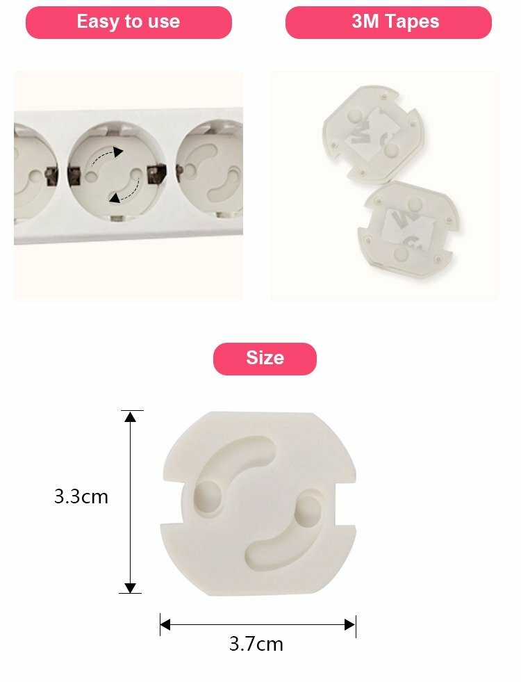 20 Serrature Di Sicurezza Per Bambini - Bloccano Cassetti, Frigo E Armadietti, Con Adesivo, Bianche