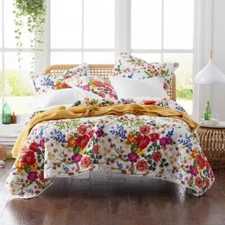 The Company Store Looking Glass Floral Cotton Voile Quilt, King