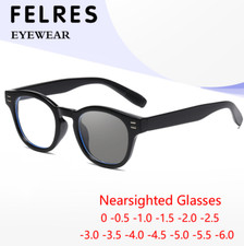 New Oval Photochromic Myopia Nearsighted Glasses Men Women Classic Sunglasses