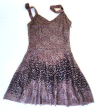 Free People Women's Sleeveless Lined Lace Purple A-Line Short Summer Dress Sz SP