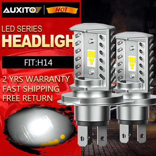 2x H4 9003 HB2 Car Motorcycle LED Headlight Kit Bulbs Light High Low Beam 6500K - Picture 1 of 9