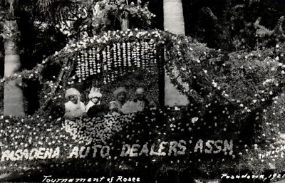 Pasadena CA California Tournament Of Roses Parade Float Real Photo Postcard