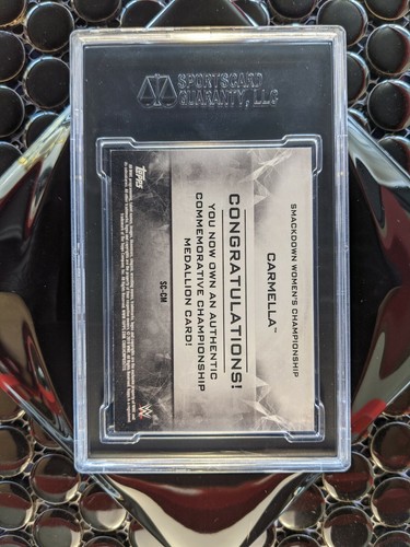 2019 Topps WWE Smackdown #SC-CM Carmella Relic Viola 39/99 SGC 9 - Foto 2 di 2