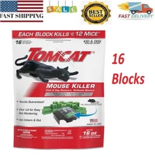Mouse Mice Rat Killer 16 Blocks Bait Poison Rodent Station Trap Control 1-oz.