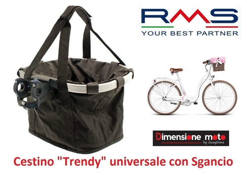 Cestino Universale RMS Trendy Nero Attacco Manubrio per Bici 20-24-26 Fat  Bike | eBay