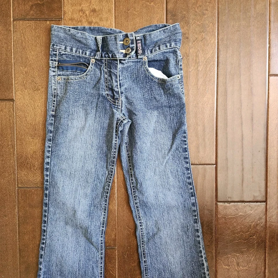 Pantalones de mezclilla para niña Izod con doble botón - talla 10 Foto 3 de 4