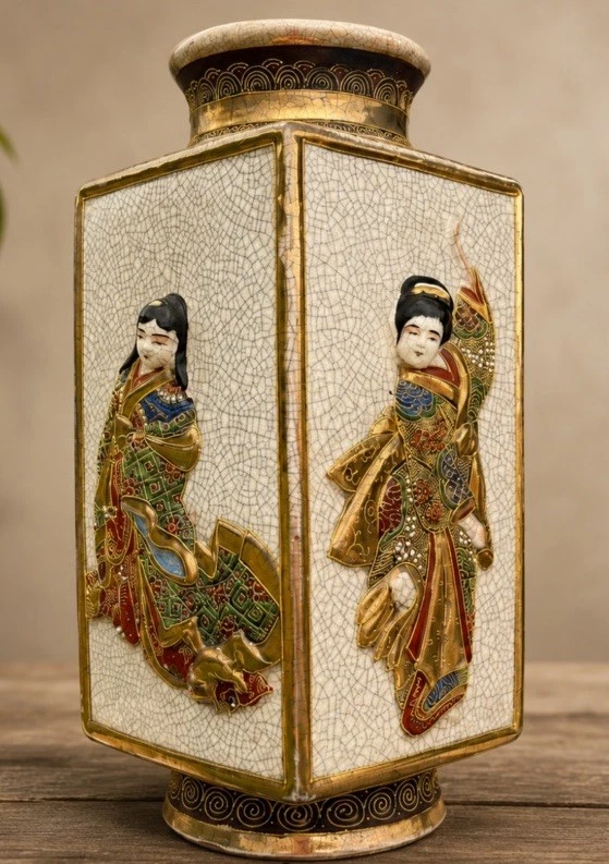 萨摩在日本古董花瓶| eBay