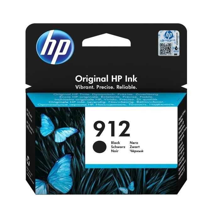 Cartouche HP 912 Noir pour imprimer des documents de télétravail nets