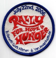 Patch Rally for Hope & Hunger 2006 God's Kitchen Van Andel Institute Michigan 3"