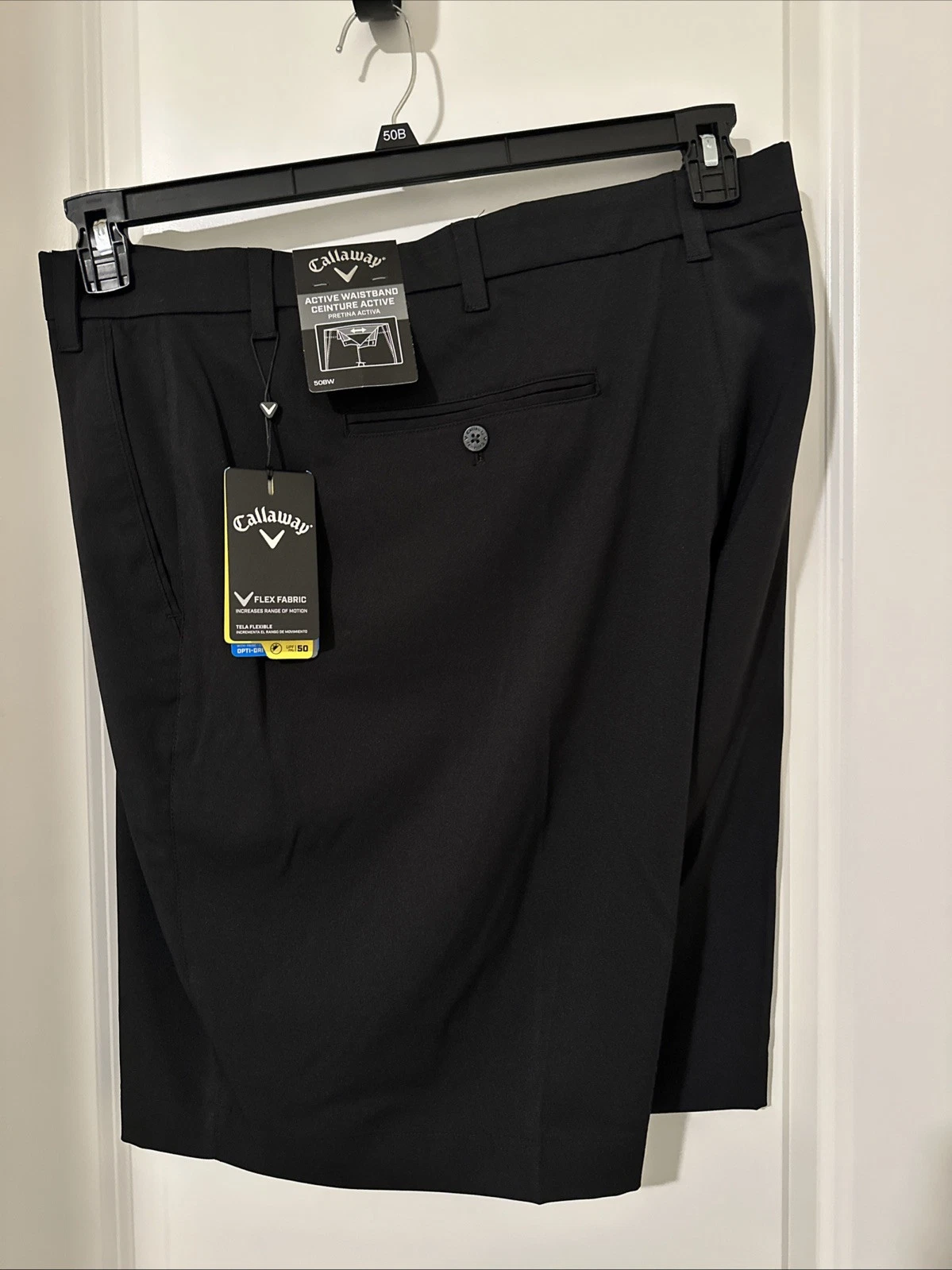 NWT Callaway Mens Shorts Black Opti-Dri 50B